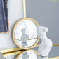 Round Mirror, Circle Mirror With Iron Frame For Living Room Bedroom Vanity Entryway Hallway
