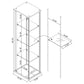 Crestwood - 3 Shelf Curio Cabinet