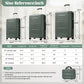 6 Piece Lightweight Hardshell Luggage Set With Double Spinner Wheels, Password Lock