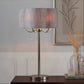Lily - Contemporary Table Lamp - Polished Nickel / Gray