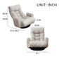 Modern With Metal Frame Swivel Game Lounge Chair With Adjustable Headrest And Waist Support, 360 Degree Rotatable Leisure Chair For Living Room - Gray