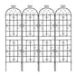 Metal Garden Rustproof Trellis For Climbing Plants Outdoor Flower Support