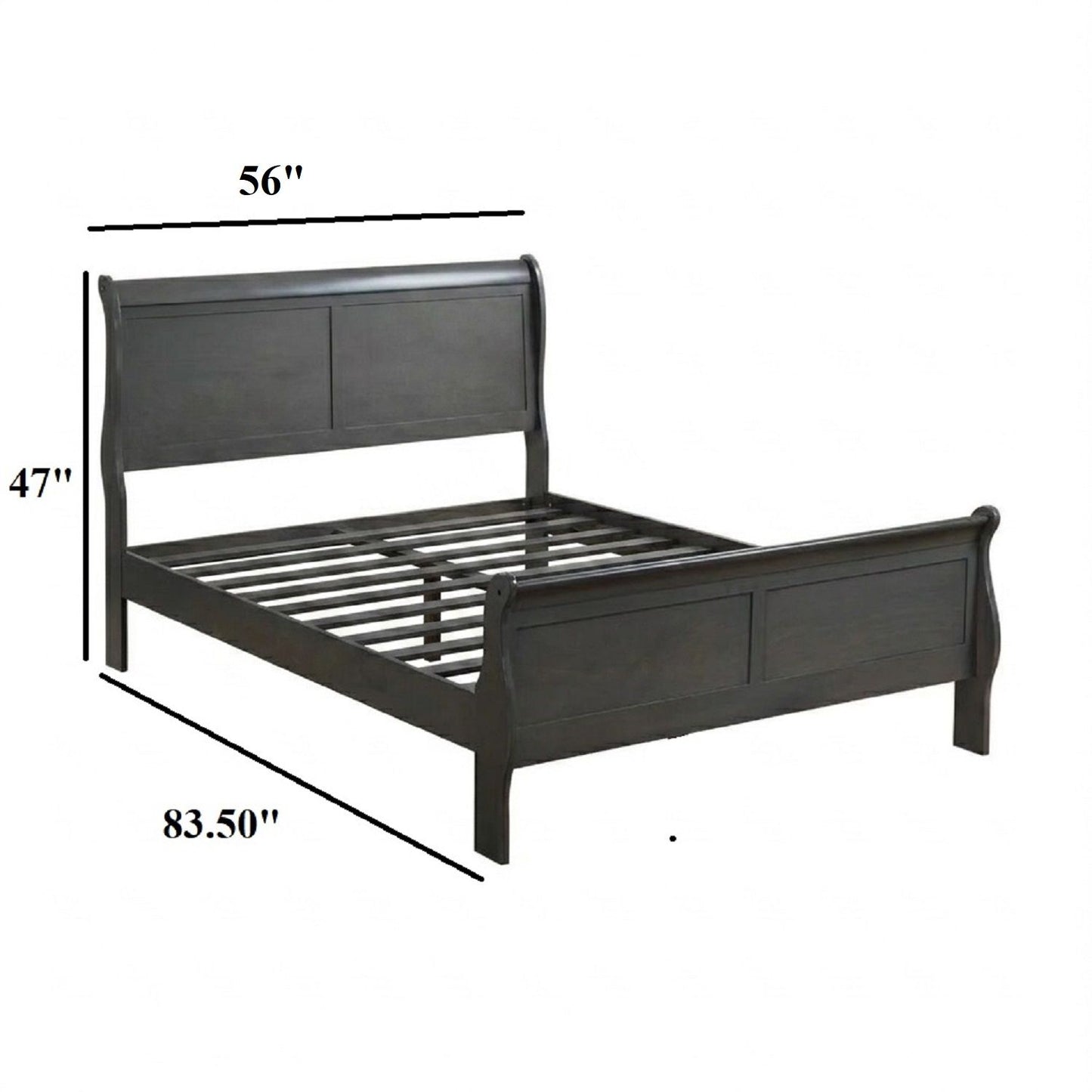 Louis Phillipe Sleigh Bed