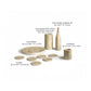 10 Pieces Luxury Natural Marble Dining Room Accessories Set