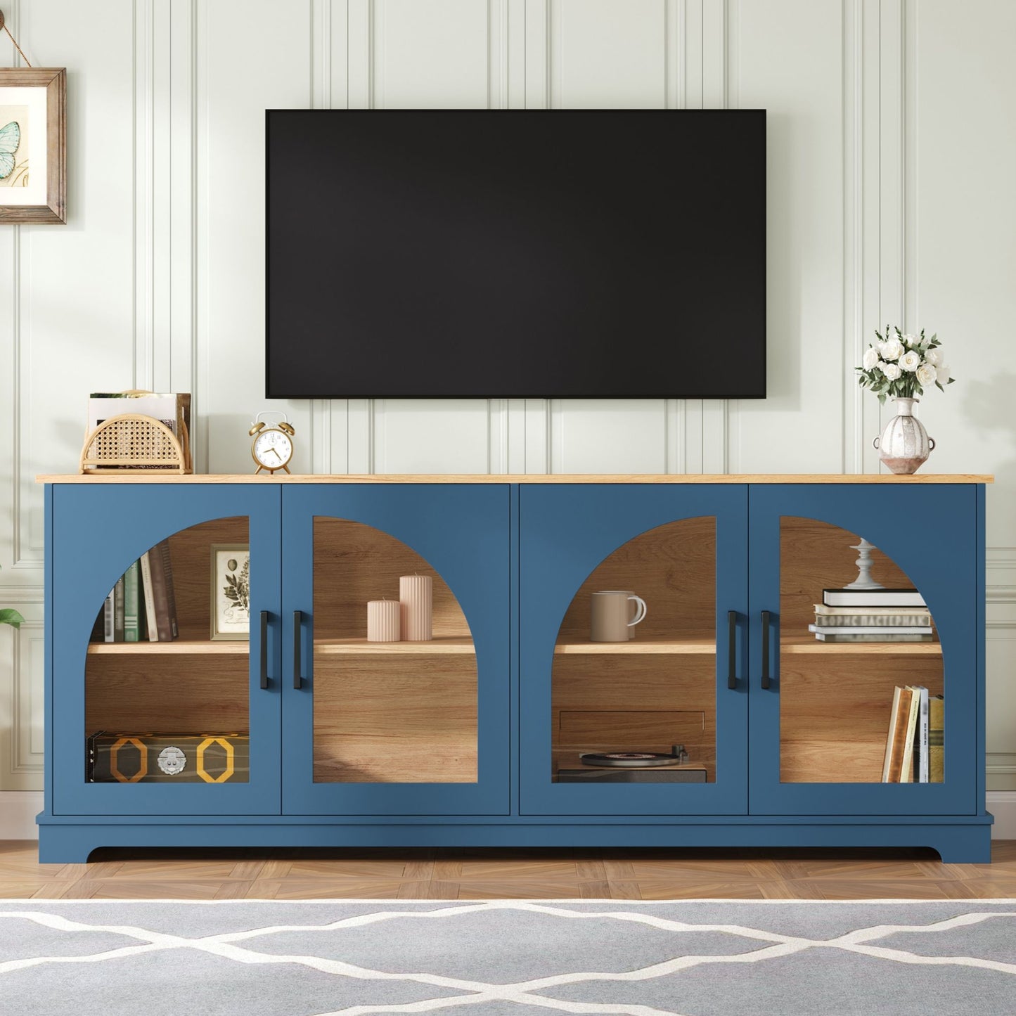 TV Stand With Semi Arched Doors
