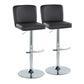 Henry - Contemporary Adjustable Barstool With Swivel & Rounded T Footrest (Set of 2)