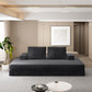 Multifunctional Convertible Sofa Bed With 2 Tumbler Backrests And 2 Pillows, Deep Seat Couch