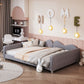 Upholstered Daybed, Sherpa Fabric Sofabed With Cloud-Shaped Backrest