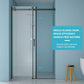 Modern Single Slide Shower Door, Tempered Glass, Stainless Steel Frame