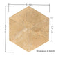 Hexagon Natural Marble Polished Tile For Wall And Floor (Set of 12)