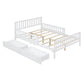 Platform Bed With Guardrails On Both Sides And 2 Storage Drawers