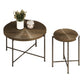 Coffee And End Table Set Waterproof Cover, Distressed Cylindrical Design, Legs Classic Rustic Charm (Set of 2)