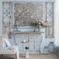 Large Cherry Blossom Canvas Art Print, Home Decor Accent Piece - Gray / White Matte