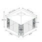 Patio Gazebo Tent With Ventilated Double Roof And Mosquito Net