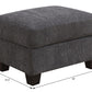 Ottoman - Gray - Wood