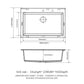 Quartz Kitchen Sink, Granite Composite, Drop In Sink With Durable Design