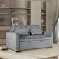 3 In 1 Pull Out Couch Convertible Sofa Bed With Reclining Backrest