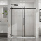 Frameless Tub Sliding Shower Door With Easy Clean Coating