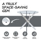 Dining Table With Cross Metal Leg And Tempered Glass, Modern Space Saving Kitchen Table For Living Room