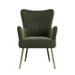 Accent Chair With Unique Print Fabric - Green