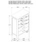 Flores - 5 Drawer Chest - Mango Color