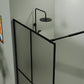 Shower Screen Door Frost Tempered Glass - Black