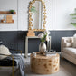 Full Length Arched Wall Mirror With en Leaf Accents Decorative Mirror For Living Room Bedroom - Gold