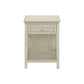 Accent End Table, 2 Tier, Storage Drawer, Transitional Style