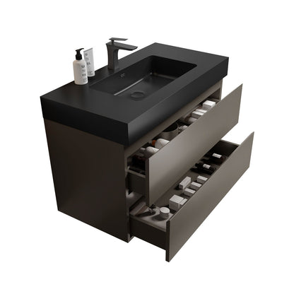 Alice - Bathroom Vanity With Sink, Wall Mounted, Floating