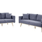 Easton - Fabric Living Room Set With USB Charging Ports Pockets And Pillows (Set of 2)