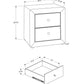 Nightstand, Storage Drawer Versatile Use, Upholstered, Transitional