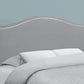 Full Size, Bed Headboard Only, Upholstered Transitional - Gray