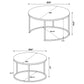 Arrize - 2 Piece Round Nesting Coffee Table Set - Pine Wood