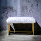 Bagley II - Bench Faux Fur - White / Gold