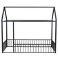 Metal Bed House Bed Frame With Fence