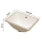 European Style Ceramic Rectangular Undermount Bathroom Sink With Overflow