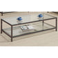 Natasha - 1 Shelf Coffee Table - Nickel