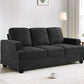 Modern Sofa, Comfortable 3 Seater Couch With Deep Seating, Loose Back Cushions, Wide Arms