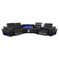 Nova - Sectional With Bluetooth Speaker, LED And Lifting Wine Cabinet