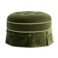 Maribel - Round Accent Ottoman - Olive Green