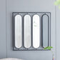Large 4 Oval Wall Mirror With Square Frame, Home Decor For Living Room, Bedroom, Entryway, Office - Black