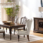 Upholstered Wing Host Chair - Light Gray