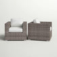 Grade - Club Patio Chair With Sunbrella Cushions (Set of 2) - Gray Mix / White