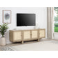 Kimpton - 4 Door Cane TV Stand Media Console - Beige