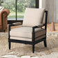 Upholstered Living Room Accent Chair - Black / Gray