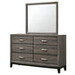 Cabrillo - 6 Drawer Dresser With Mirror - Gray