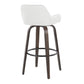 Daniella - Contemporary Fixed Height, Barstool With Swivel With Round Footrest (Set of 2)
