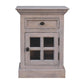 Glazed Bedside Table - Stone White