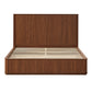 Wave Pattern Headboard Platform Bed Frame