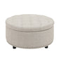 Tufted Storage Ottoman With Upholstery